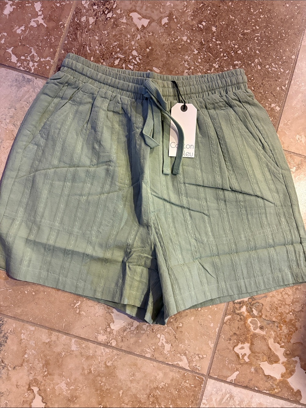 Cotton On Bleu Light Mint Drawstring Shorts